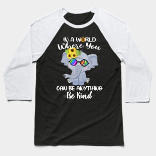 In A World Where You Can Be Anything Be Kind Autism Baseball T-Shirt